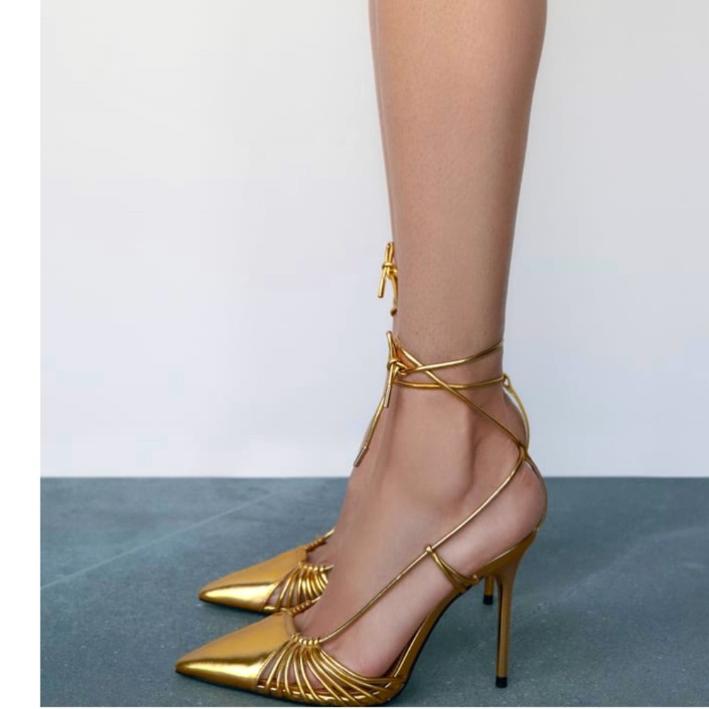 Zara Gold heels